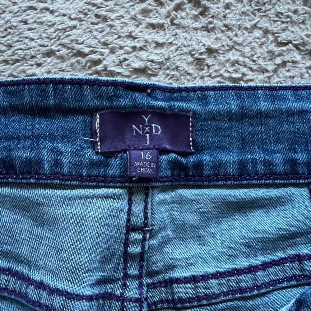 NYDJ‎ High Rise Skinny Fit Denim Jeans Preppy Minimalist Capsule Size 16 - Picture 3 of 8